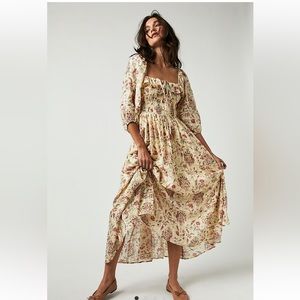 Free People Oasis Printed Midi Dress